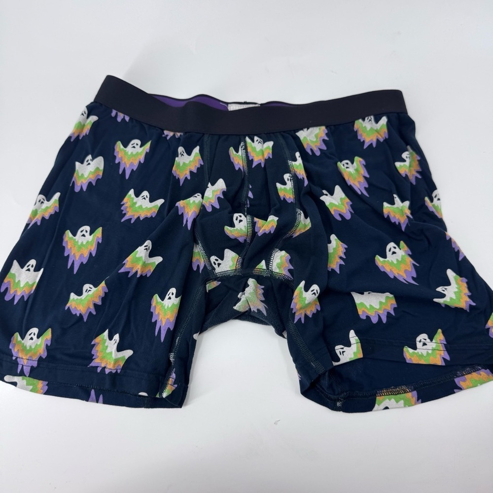 MeUndies Ghost Print Boxer Briefs - Black and Multicolor